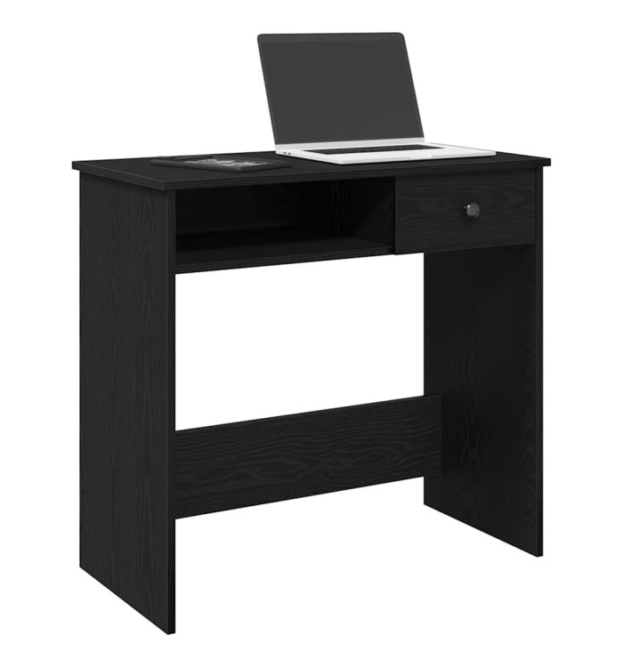 Bureau Noir 80x40x75 cm Aggloméré | Mobilier & Déco