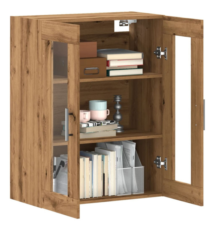 Buffet chêne artisanal 69,5x34x90 cm bois d'ingénierie | Mobilier & Déco