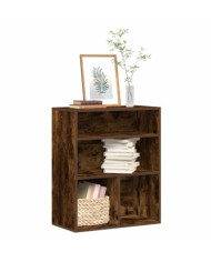 Bibliothèque chêne fumé 60x30x71,5 cm bois d'ingénierie | Mobilier & Déco