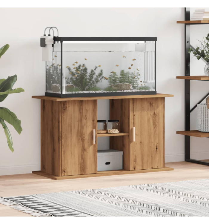 Support d'aquarium chêne artisanal 101x41x58 cm bois ingénierie | Mobilier & Déco