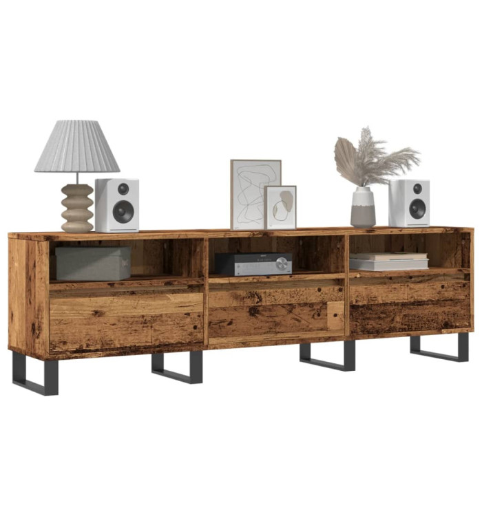Meuble TV vieux bois 150x30x44,5 cm bois d'ingénierie | Mobilier & Déco