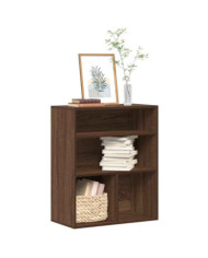 Bibliothèque chêne marron 60x30x71,5 cm bois d'ingénierie | Mobilier & Déco