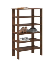 Étagère à chaussures chêne marron 61x32x105 cm bois ingénierie | Mobilier & Déco