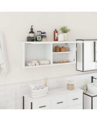 Armoire murale de bain blanc 100x25x40 cm bois d'ingénierie | Mobilier & Déco