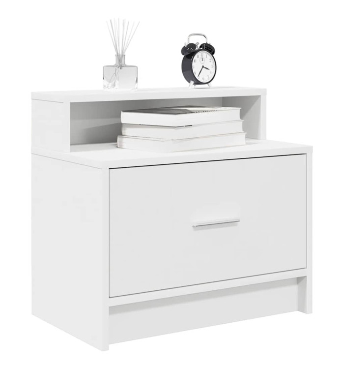 Table de chevet avec tiroir blanc 51x31x47 cm | Mobilier & Déco