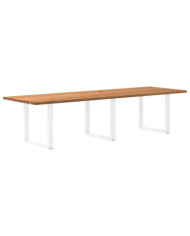 Table à manger marron clair bois de chêne massif rectangulaire | Mobilier & Déco