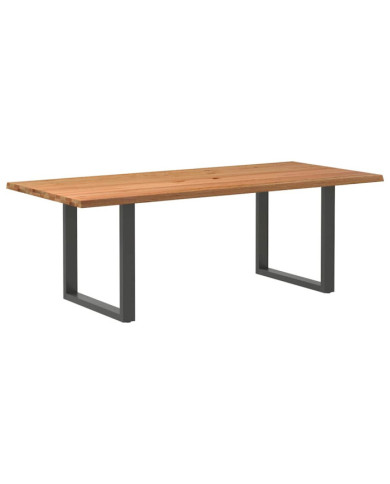 Table à manger et bord naturel bois massif chêne rectangulaire | Mobilier & Déco