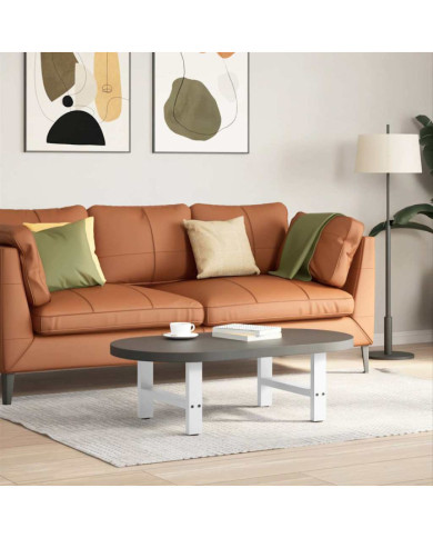 Pieds de table basse Blanc 2 pièces 50 x (30-31) cm Acier | Mobilier & Déco