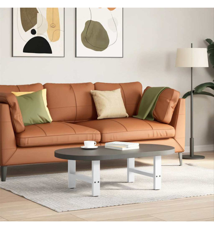 Pieds de table basse Blanc 2 pièces 50 x (30-31) cm Acier | Mobilier & Déco