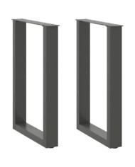 Pieds de table à manger en U 2 pièces Anthracite 50 x (72-73) cm Acier | Mobilier & Déco