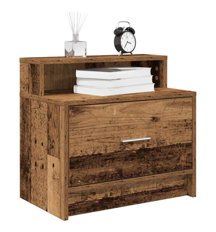 Table de chevet avec tiroir vieux bois 51x31x47 cm | Mobilier & Déco