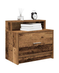 Table de chevet avec tiroir vieux bois 51x31x47 cm | Mobilier & Déco
