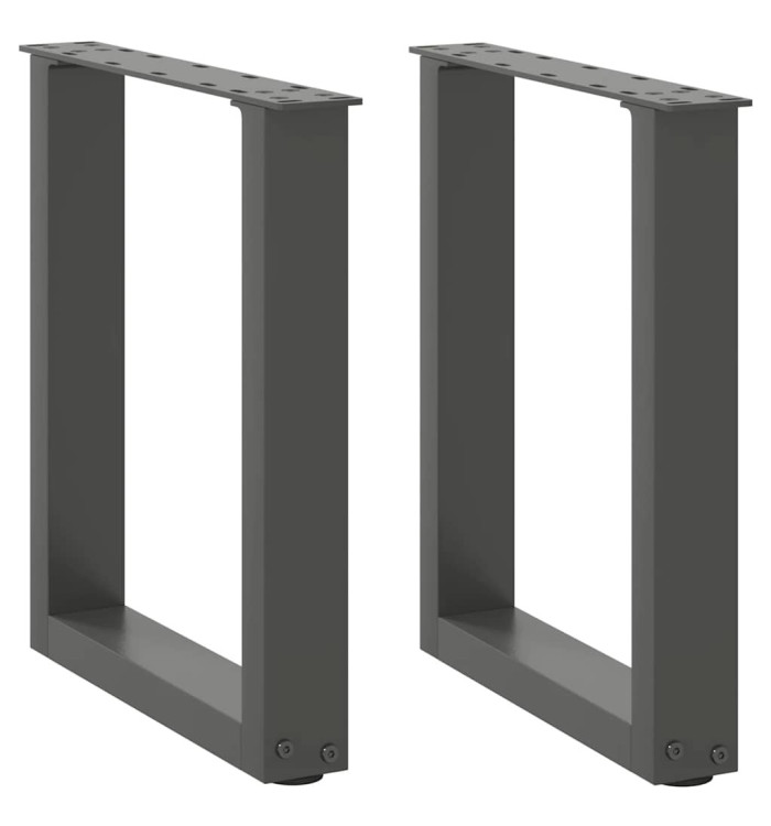 Pieds de table basse en U 2 pièces Anthracite 28 x (42-43) cm Acier | Mobilier & Déco