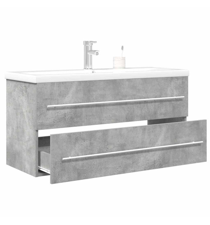 Ensemble de meubles de salle de bain 2 pcs gris béton | Mobilier & Déco