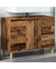 Armoire d'évier vieux bois 80x33x60 cm bois d'ingénierie | Mobilier & Déco