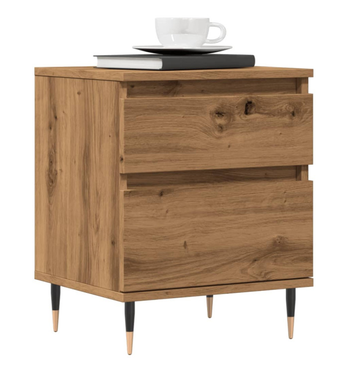 Tables de chevet 2 pcs chêne artisanal 40x35x50 cm | Mobilier & Déco