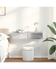 Étagère murale avec tiroirs sonoma gris bois d'ingénierie | Mobilier & Déco