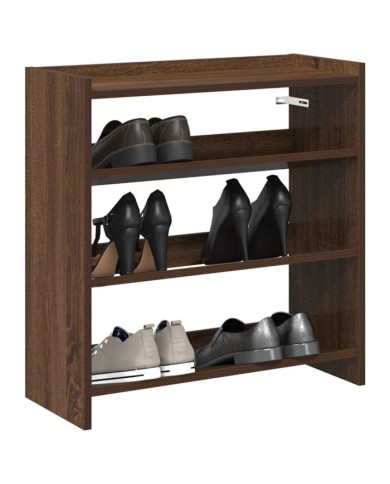 Étagère à chaussures chêne marron 60x25x62 cm bois ingénierie | Mobilier & Déco