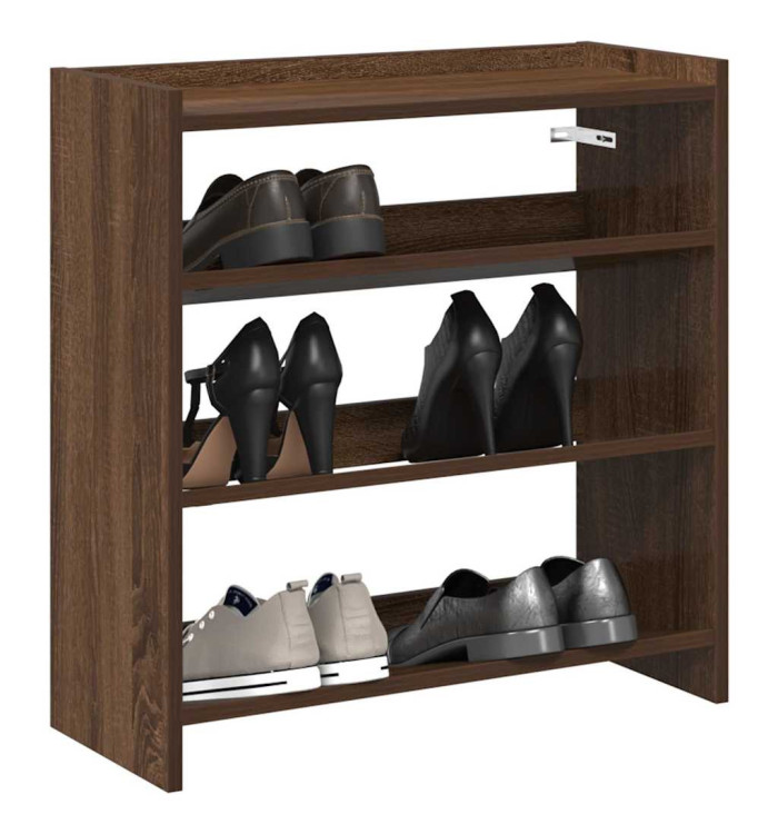 Étagère à chaussures chêne marron 60x25x62 cm bois ingénierie | Mobilier & Déco