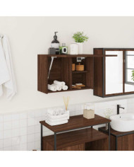 Armoire murale de bain chêne marron 60x25x40 cm bois ingénierie | Mobilier & Déco