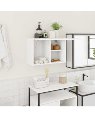 Armoire murale de bain blanc 60x25x40 cm bois d'ingénierie | Mobilier & Déco