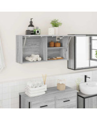 Armoire murale de bain sonoma gris 80x25x40cm bois d'ingénierie | Mobilier & Déco