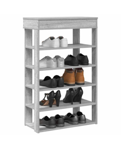 Étagère à chaussures sonoma gris 60x30x98 cm bois d'ingénierie | Mobilier & Déco