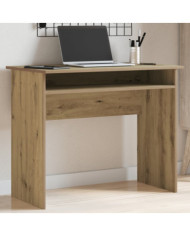 Bureau chêne artisanal 90x50x74 cm bois d'ingénierie | Mobilier & Déco