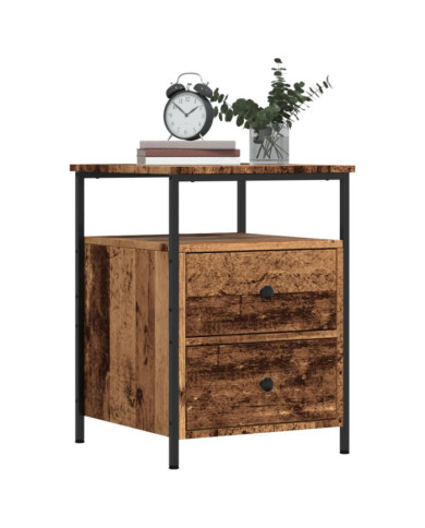 Tables de chevet 2 pcs vieux bois 44x45x60 cm bois d'ingénierie | Mobilier & Déco