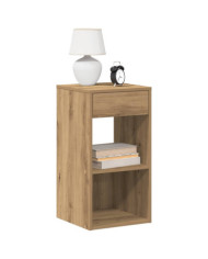 Tables de chevet avec tiroir 2 pcs chêne artisanal 35x34x66,5cm | Mobilier & Déco