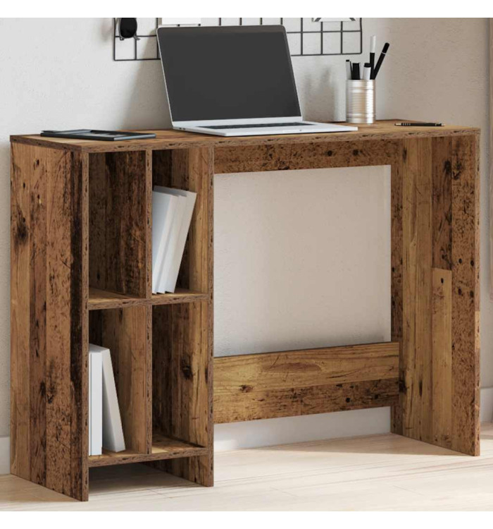 Bureau vieux bois 102,5x35x75 cm bois d'ingénierie | Mobilier & Déco