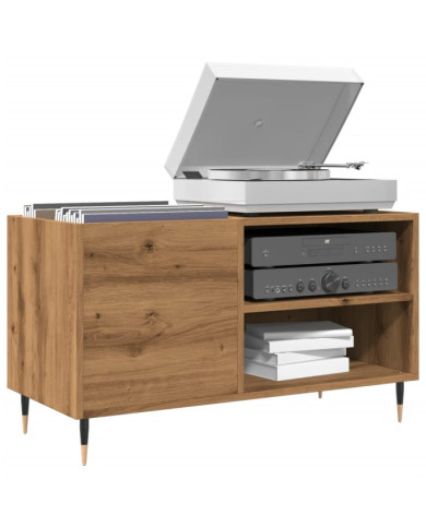 Armoire à disques chêne artisanal 84,5x38x48 cm bois ingénierie | Mobilier & Déco