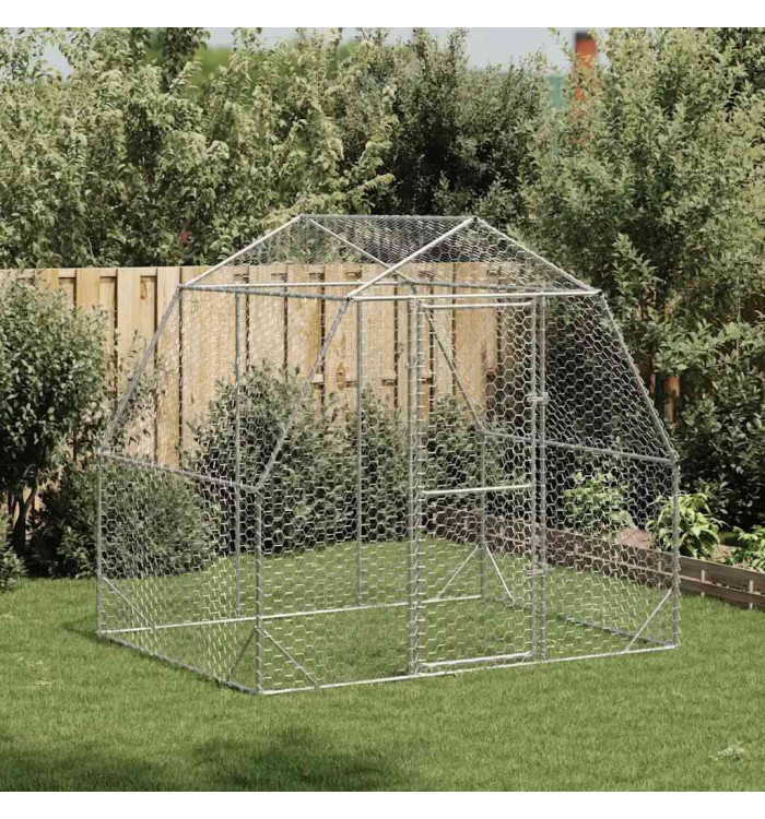 Poulailler 2,5x2x2,25 m acier galvanisé | Mobilier & Déco