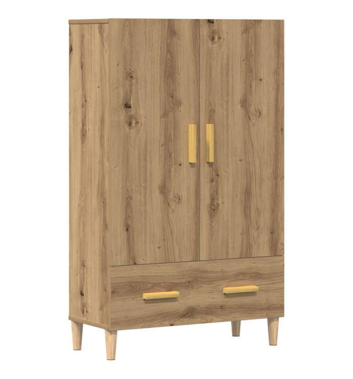 Buffet chêne artisanal 70x31x115 cm bois d'ingénierie | Mobilier & Déco