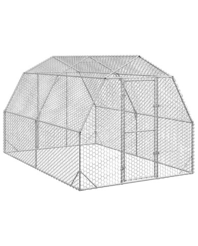 Poulailler 2,5x4x2,25 m acier galvanisé | Mobilier & Déco