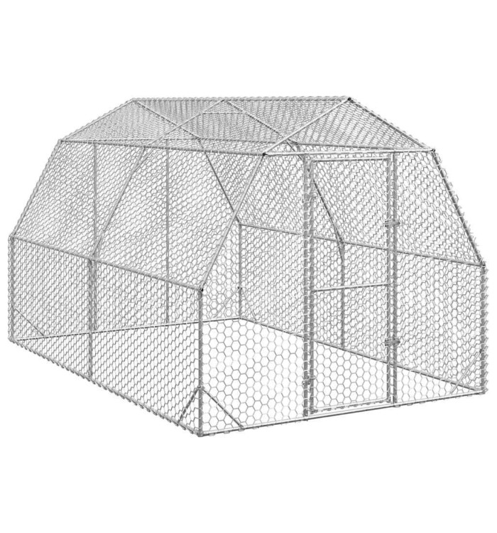Poulailler 2,5x4x2,25 m acier galvanisé | Mobilier & Déco