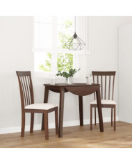 Chaises à manger coussins 2 pcs marron bois massif caoutchouc | Mobilier & Déco
