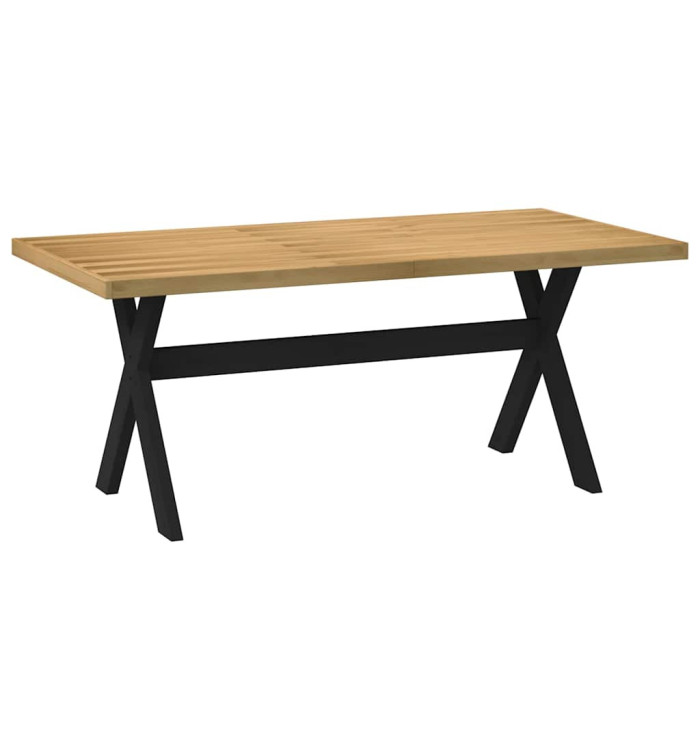 Table à manger NOAIN pieds en forme de X 180x90x75cm massif pin | Mobilier & Déco