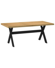 Table à manger NOAIN pieds en forme de X 180x90x75cm massif pin | Mobilier & Déco