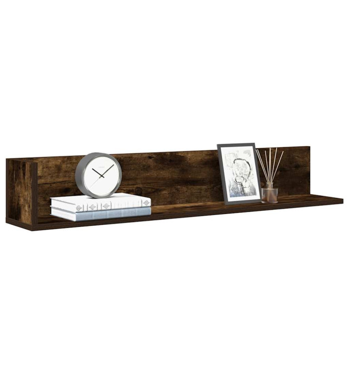 Étagères murales 2 pcs chêne fumé 100x16,5x16,5 cm | Mobilier & Déco