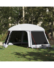 Tente piscine toit amovible parois maille gris 618x532 cm | Mobilier & Déco