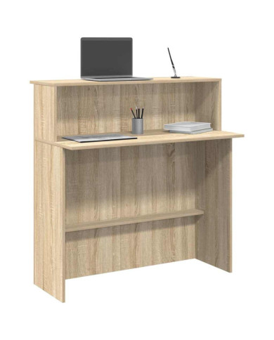 Bureau réception chêne sonoma 100x50x103,5 cm bois d'ingénierie | Mobilier & Déco