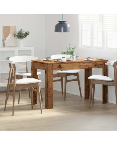 Table à manger vieux bois 120x60x76 cm bois d'ingénierie | Mobilier & Déco