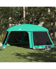 Tente piscine toit amovible parois maille vert d'eau 670x590 cm | Mobilier & Déco