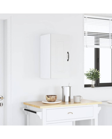 Armoire murale de cuisine Kalmar blanc bois d'ingénierie | Mobilier & Déco