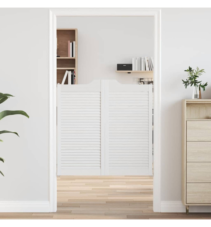 Portes battantes à persiennes 2 paires blanc 100 x 100 cm | Mobilier & Déco