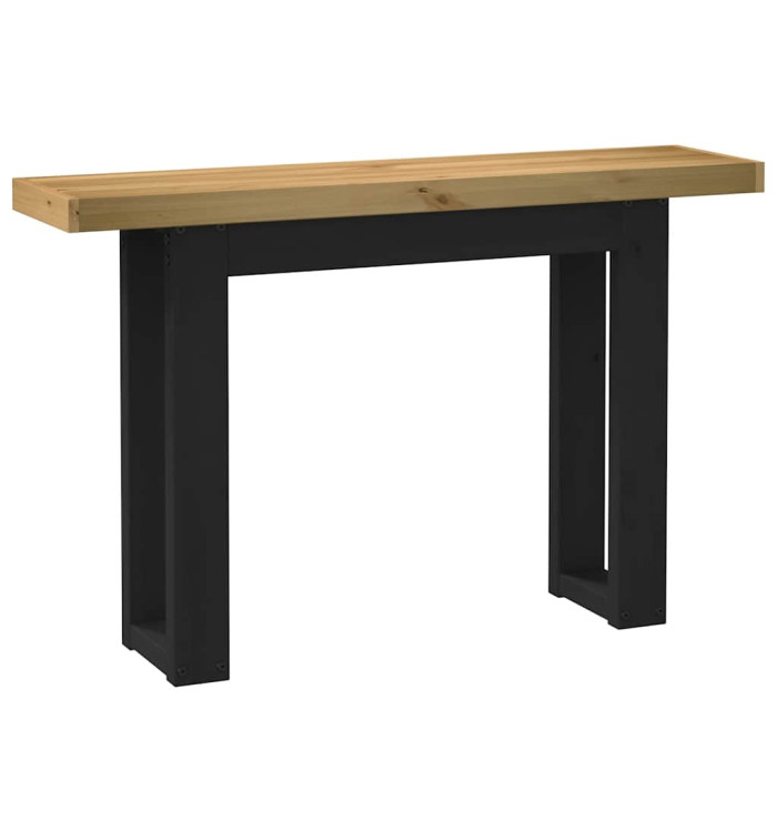 Table console NOAIN pieds en forme de U 120x30x75 cm massif pin | Mobilier & Déco