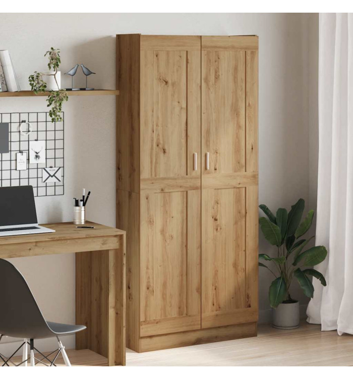 Buffet haut chêne artisanal 82,5x30,5x185 cm bois d'ingénierie | Mobilier & Déco
