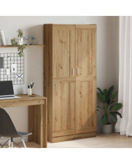 Buffet haut chêne artisanal 82,5x30,5x185 cm bois d'ingénierie | Mobilier & Déco