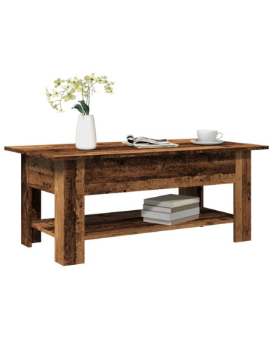 Table basse vieux bois 102x55x42 cm bois d'ingénierie | Mobilier & Déco